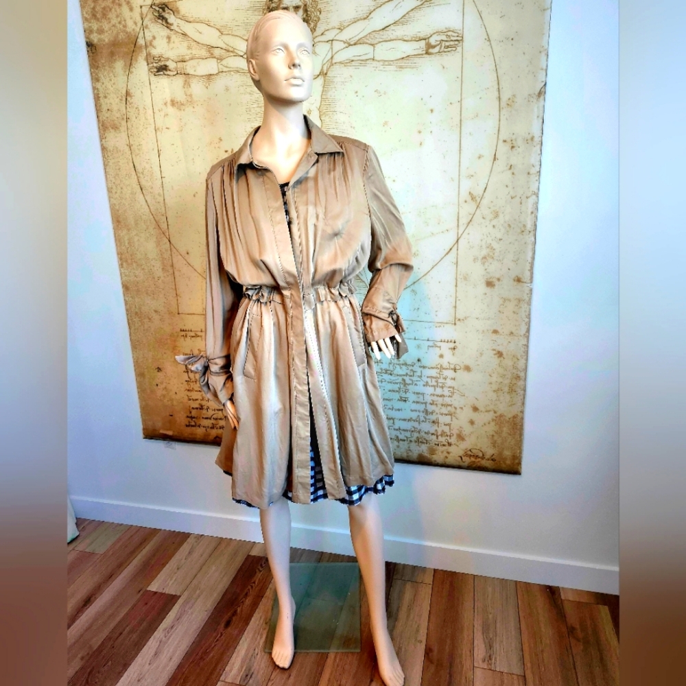 NWT Soft Drapey Tan Trench Coat
